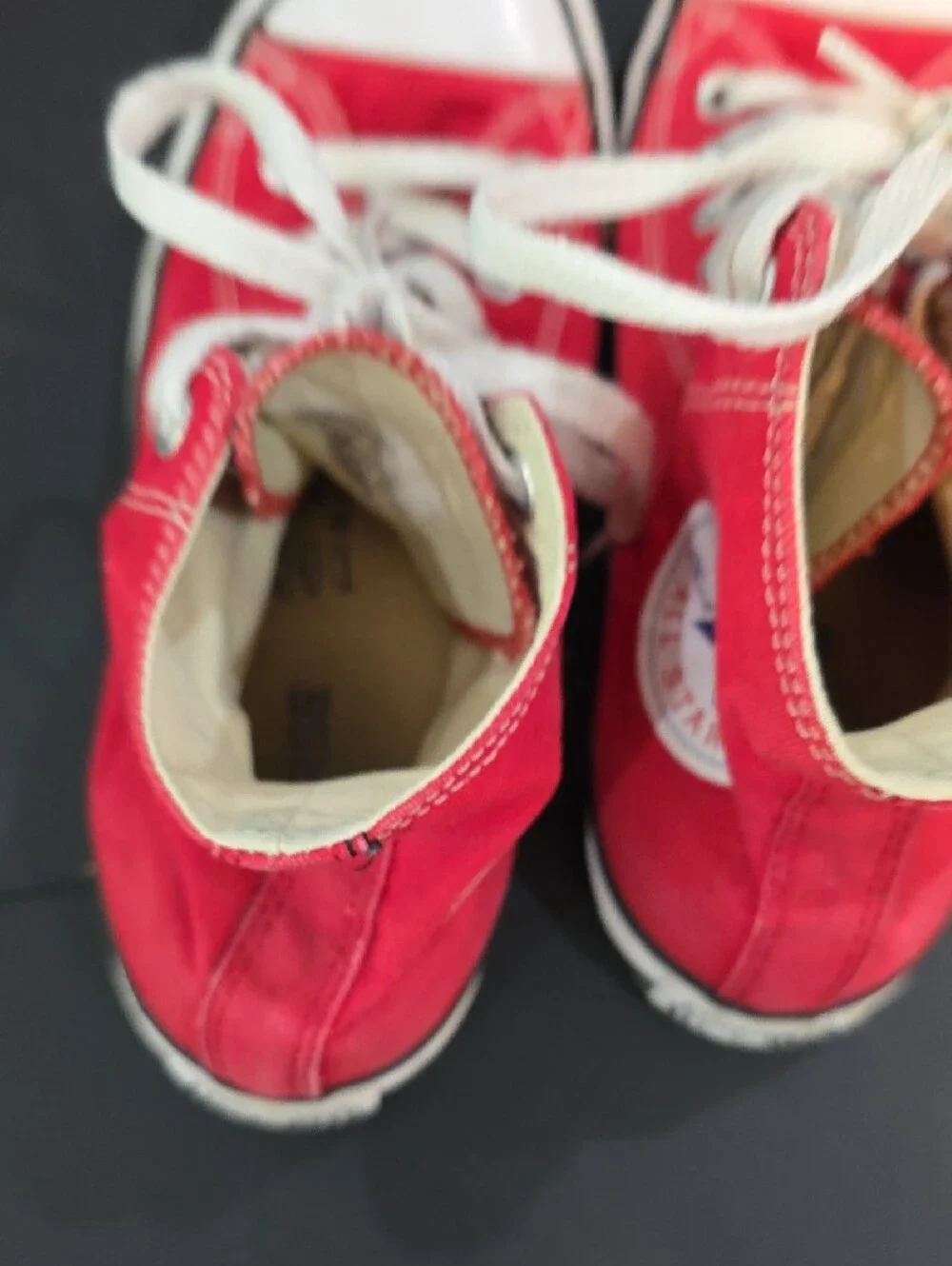 Converse High Top All Star Sneakers in Red with White Women Size 8.5 Men 6.5